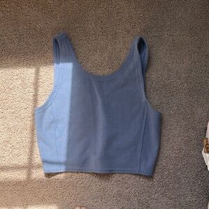 lululemon athletica Ribbed Scoop Crop Top - Light Blue